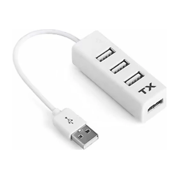 TX ACUSB24 4Port Usb Çoklayıcı 2.0 Hub Beyaz 480Mbps ürün görseli 1