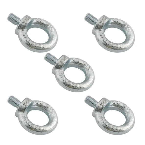 Aybolt Eye Bolt 5 Adet 6 mm Metal Halka Civata Askı Civatası Paslanmaz Çelik Montaj Bağlantı Elemanı ürün görseli 1