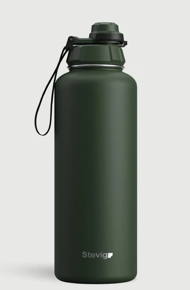 Stevig ST-252 1 Hand Leak-Proof Sızdırmaz Çelik Termos 1500ML Green ürün görseli 1