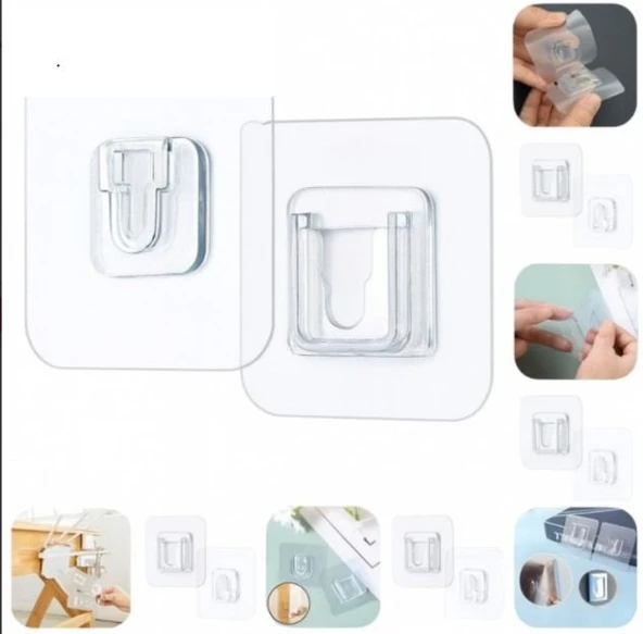 Geçmeli Klips Eşya Sabitleme Askısı 10'lu Set ürün görseli 1