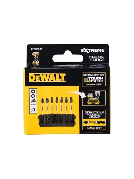 Dewalt DT70819-QZ 57MM 7 Parça  PH-PZ Vidalama uç Seti ürün görseli 1