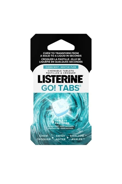 Listerine Go Tabs Clean Mint Çiğneme Tableti 4'lü ürün görseli 1