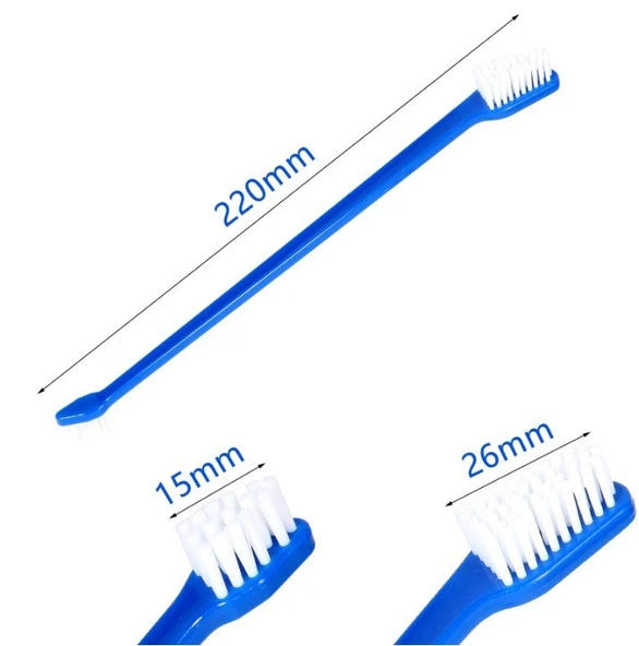ÇIFT TARAFLI HAYVAN DIŞ FİRÇASI 4 LÜ SET - Resim 2