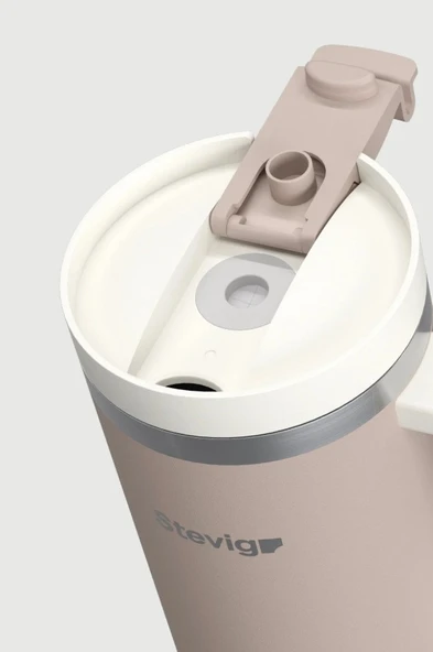 Stevig ST-243 2 Moods Tuck-In Tumbler Sızdırmaz Çelik Termos 900ML Pure Cashmere ürün görseli 1
