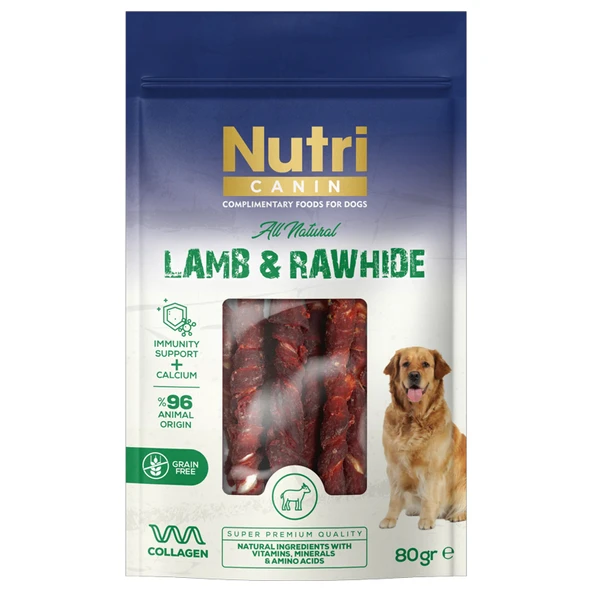 Nutri Lamb Rawhide Kuzulu Köpek Ödülü 80 Gr ürün görseli 1