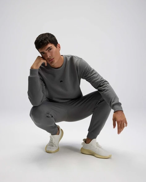Ellesse EM556-ANT Erkek Antrasit Sweat - Resim 4