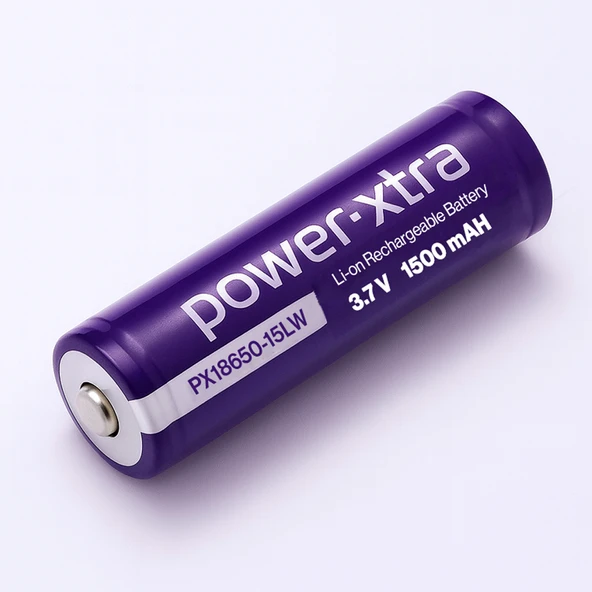 18650 Mor Renk Şarjlı Pil 3.7V 1500mAh Li-Ion Uzun Ömürlü Yüksek Kapasiteli Tekrar Şarj Edilir Pil ürün görseli 1