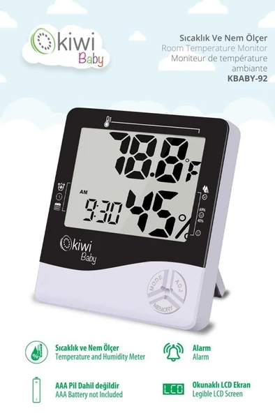 Kiwi Kbaby-92 Sıcaklık ve Nem Ölçme Cihazı ürün görseli 1
