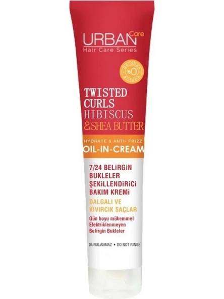 Urban Care Urban Twisted Curls Hibiscus & Shea Butter 7/24 Belirgin Bukleler Dalgalı ve Kıvırcık Saçlar için Bakım Kremi175ML ürün görseli 1