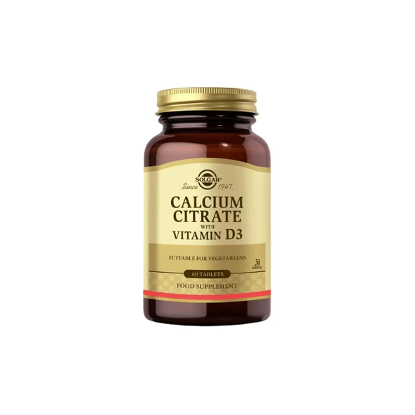 Solgar Calcium Citrate with Vitamin D3 60 Tablet ürün görseli 1