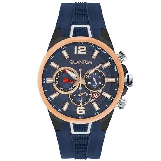 Quantum PWG924.899 Quartz Silikon Lacivert 46 mm Erkek Kol Saati ürün görseli 1