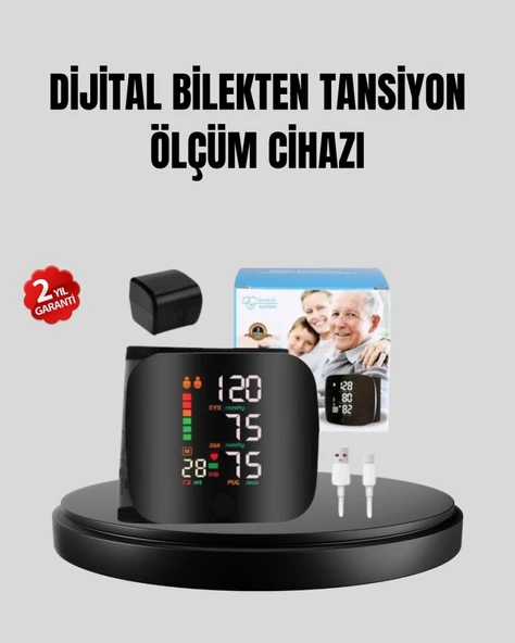 Bilekten Ölçüm Dijital Tansiyon Aleti – Renkli Risk Göstergeli Ve Aritmi Uyarılı ürün görseli 1