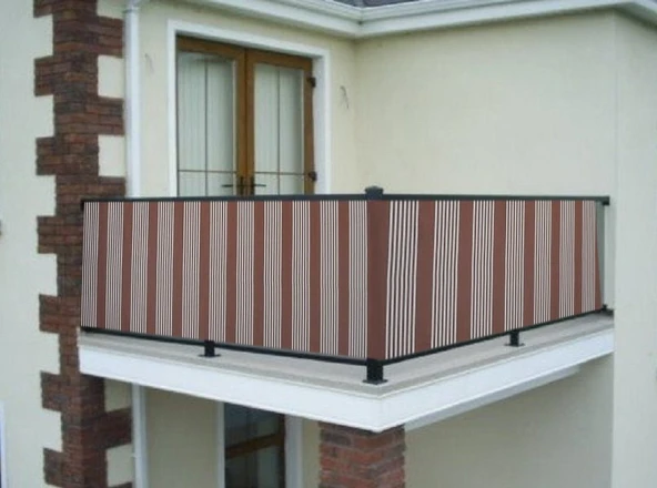 GENCER Home Balkon Demir Perdesi Kuş Gözü Kahverengi Ölçü Seçenekli ürün görseli 1