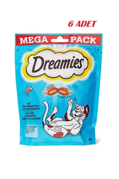Dreamies Mega Somonlu Kedi Ödül Maması 180 Gr*6 ADET ürün görseli 1
