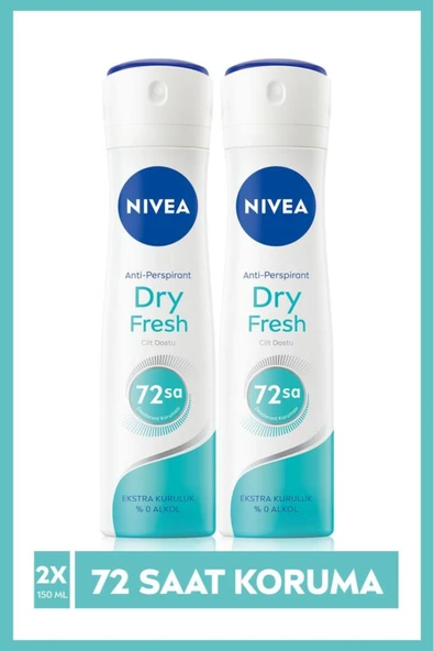 Dry Fresh Kadın Sprey Deodorant 150 ml 2 Li - Resim 2
