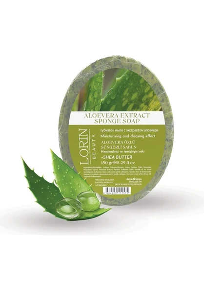 Lorin Beauty Lorin Aloevera Özlü Doğal Süngerli Sabun ürün görseli 1