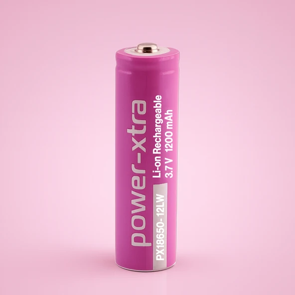 18650 Pembe Renk Şarjlı Batarya Pil 3.7V 1200mAh Li-Ion Uzun Ömürlü Yüksek Kapasiteli Şarj Edilir ürün görseli 1
