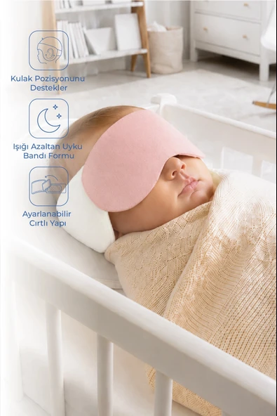 Babyjem Kepçe Kulak Önleyici ve Uyku Bandı Pudra ürün görseli 1
