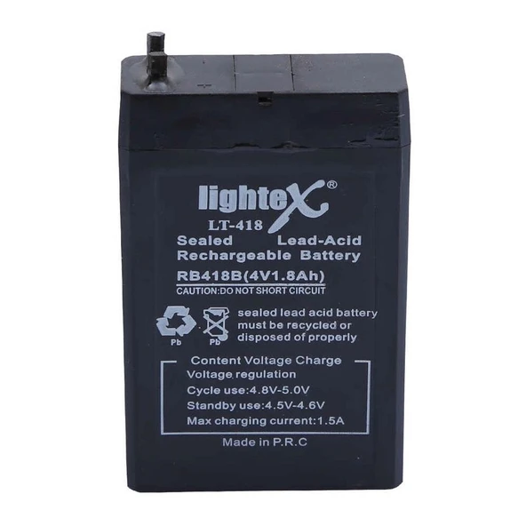 Lightex Lt-418 4v 1.8ah Işıldak Fener Aküsü ürün görseli 1