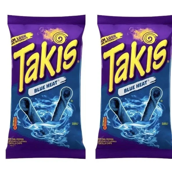 Takis Blue Heat 90 g Limon Aromalı Acı Biberli Çeşnili Mısır Çerezi (2 Adet) ürün görseli 1