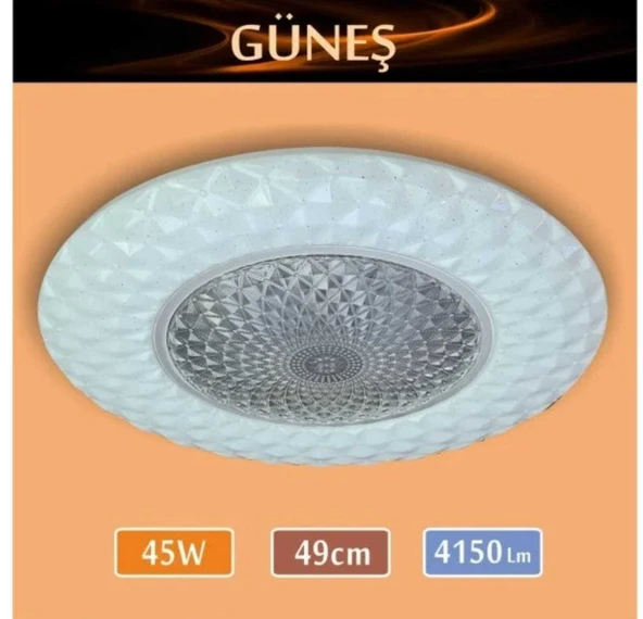 Sıva Üstü Led Panel 45W 49 cm çapında Model Güneş Led Avize ürün görseli 1