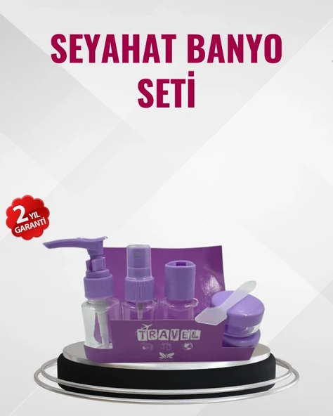 Seyahat Boy Banyo Seti 5’li Mini Şişe Ve Krem Kutusu Çantalı ürün görseli 1
