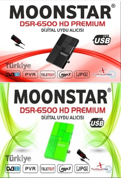 MOONSTAR DSR-6500 HD PREMIUM DSPİLAY GÖZ SİYAH UYDU ALICISI ürün görseli 1