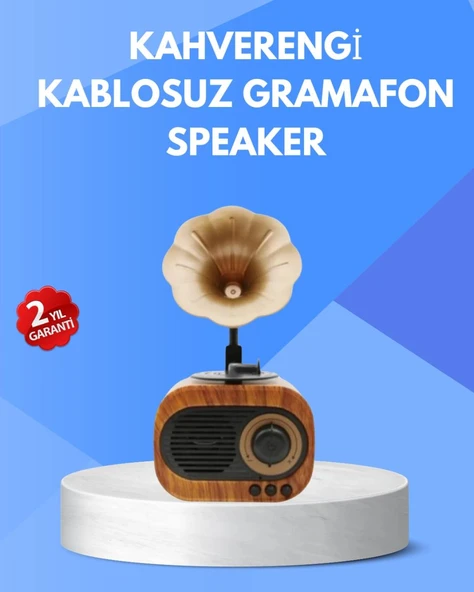 Retro Tasarımlı Mini Bluetooth Hoparlör Ve Fm Radyo Çoklu Medya ürün görseli 1