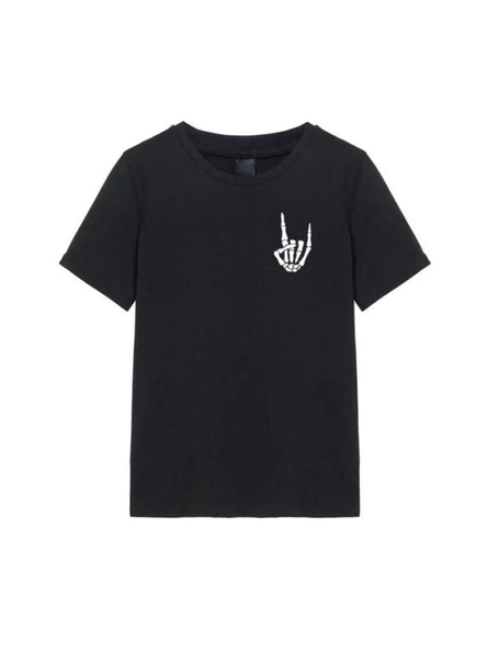 Erkek Baskılı Oversize T-shirt - Siyah - Resim 3