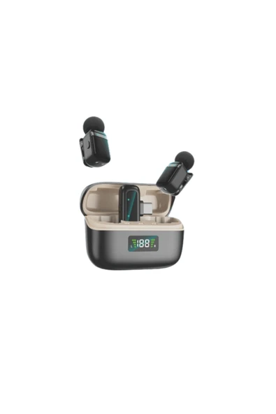 Plentiful s35 MINI Kablosuz Yaka Mikrofonu | 2’li Set | Gürültü Engelleyici | 30 sa pil ömrü l 2.4G | | Şarj Kutulu ürün görseli 1