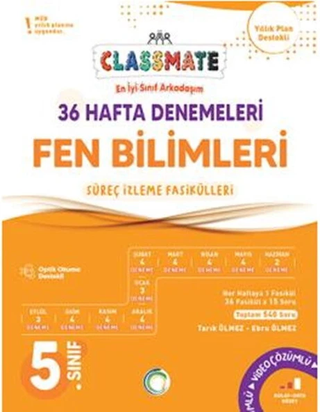 Okyanus Yayınları 5. Sınıf Fen Bilimleri Classmate 36 Hafta Denemeleri ürün görseli 1