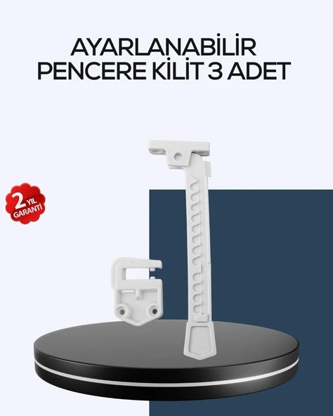 Çocuk Güvenliği İçin Cam Pencere Kilidi 3 Adet ürün görseli 1