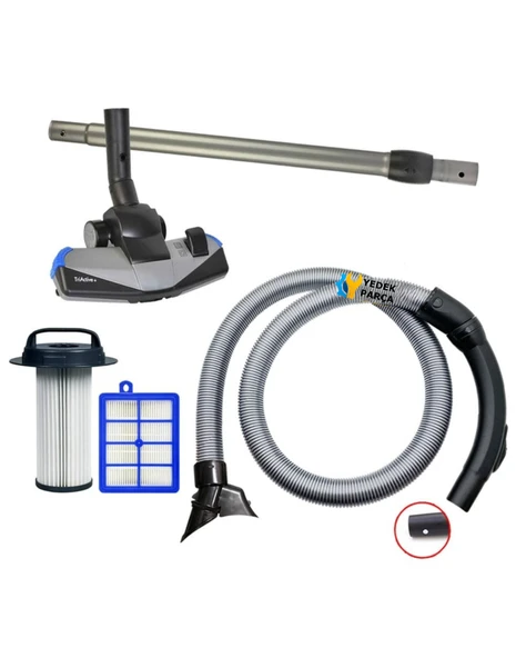 Philips Uyumlu FC 9214 Marathon Güçlü Hortum Başlık Boru Hepa Filtre Set ürün görseli 1