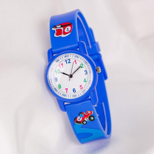 Pinkoli Racing Yarış Arabası Motifli Analog 6-13 Yaş Çocuk Kol Saati ST-303984 ürün görseli 1