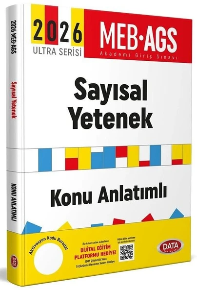 Data 2026 MEB-AGS Sayısal Yetenek Konu Anlatımlı Ultra Serisi Data Yayınları ürün görseli 1
