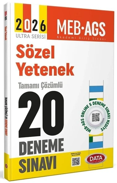 Data 2026 MEB-AGS Sözel Yetenek 20 Deneme Çözümlü Ultra Serisi Data Yayınları ürün görseli 1