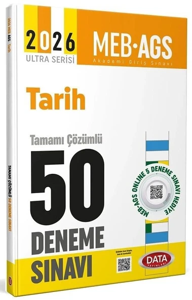 Data 2026 MEB-AGS Tarih 50 Deneme Çözümlü Ultra Serisi Data Yayınları ürün görseli 1