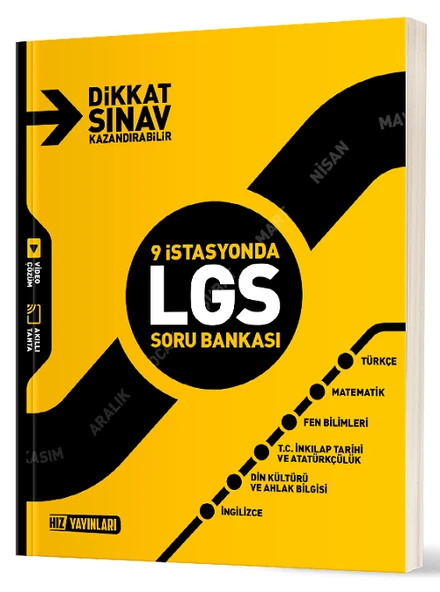 Hız Yayınları 8. Sınıf LGS Tüm Dersler 9 İstasyonda Soru Bankası ürün görseli 1