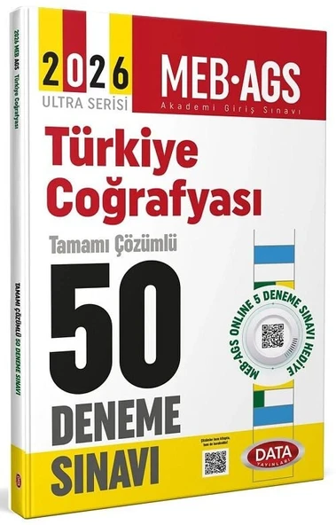 Data 2026 MEB-AGS Türkiye Coğrafyası 50 Deneme Çözümlü Ultra Serisi Data Yayınları ürün görseli 1