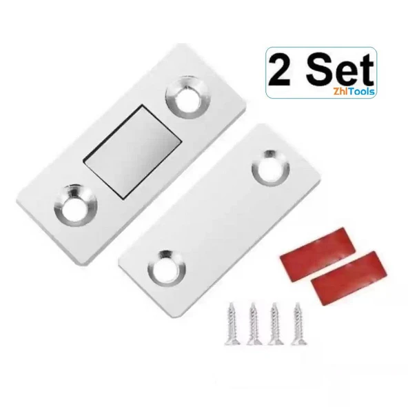 Zhltools 2 Çift Çok Amaçlı Kapı Kapak Dolap Çekmece Mobilya Durdurucu Kapatıcı Mıknatıslar ürün görseli 1