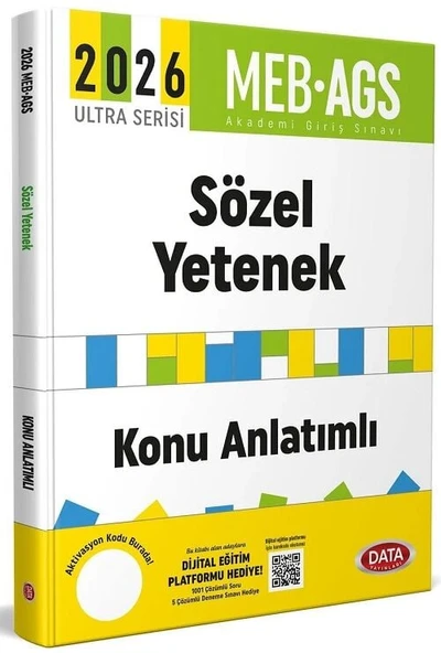 Data 2026 MEB-AGS Sözel Yetenek Konu Anlatımlı Data Yayınları ürün görseli 1