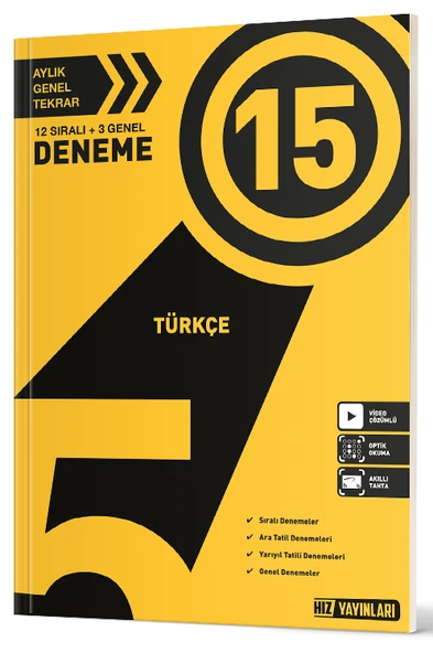 Hız Yayınları 5. Sınıf Türkçe 30 Haftalık Deneme ürün görseli 1