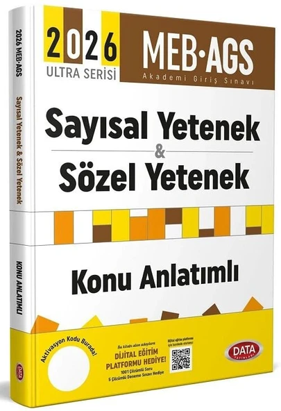 Data 2026 MEB-AGS Sayısal - Sözel Yetenek Konu Anlatımlı Ultra Serisi Data Yayınları ürün görseli 1