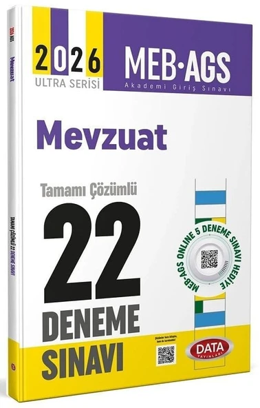 Data 2026 MEB-AGS Mevzuat 22 Deneme Çözümlü Ultra Serisi Data Yayınları ürün görseli 1