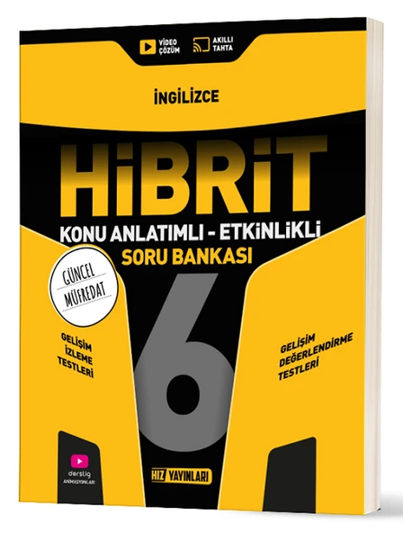 Hız Yayınları 6. Sınıf İngilizce HİBRİT Konu Anlatımlı Etkinlikli Soru Bankası ürün görseli 1