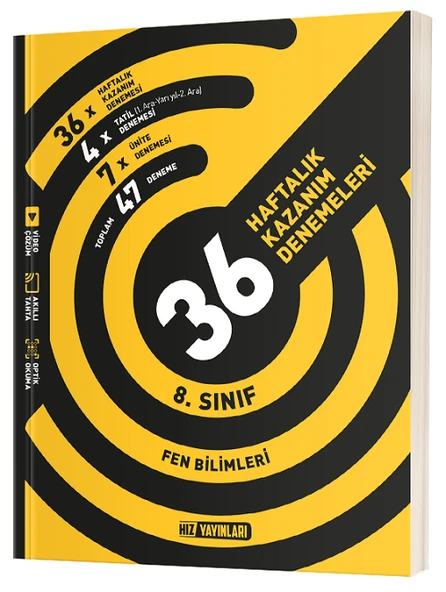 Hız Yayınları 8. Sınıf Fen Bilimleri 36 Haftalık Kazanım Denemeleri ürün görseli 1