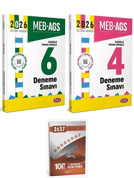 Data 2026 MEB-AGS Tüm Dersler 6+4 Deneme 2 li Set Anla Kazan Paragraf ürün görseli 1