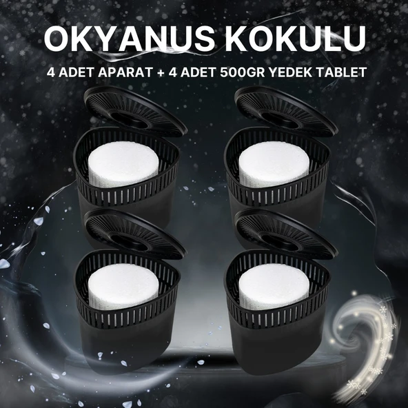 4 Adet 500GR - OKYANUS - Nem Alıcılı Ve Rutubet Giderici Aparat Üçgen (TABLET DAHİL) ürün görseli 1
