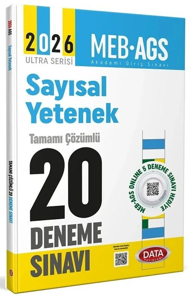 Data 2026 MEB-AGS Sayısal Yetenek 20 Deneme Çözümlü Ultra Serisi Data Yayınları ürün görseli 1