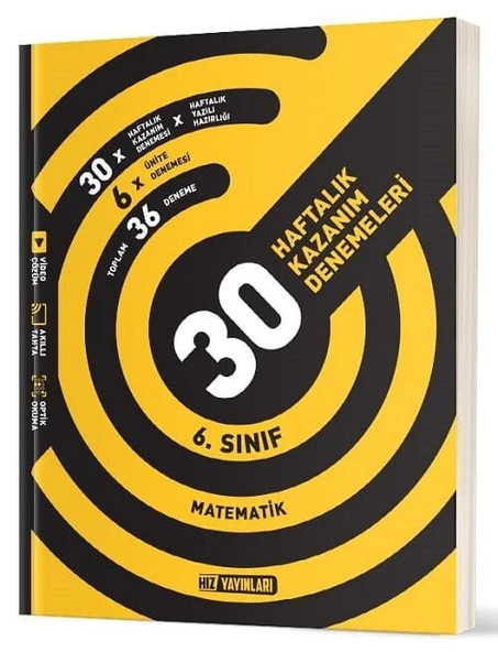Hız Yayınları 6. Sınıf Matematik 30 Haftalık Kazanım Denemeleri ürün görseli 1